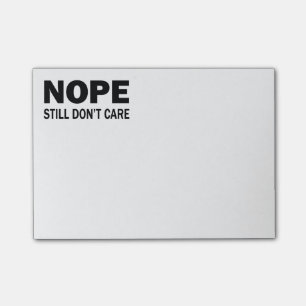 Notas Post-it® Nope todavía no cuida