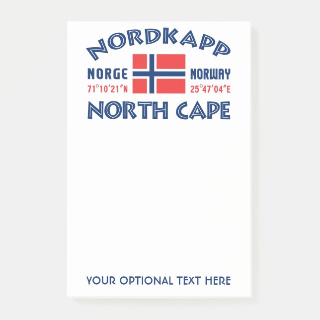 Notas Post-it® NORDKAPP Noruega Post-It notes (Anverso)