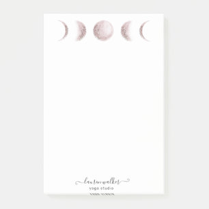 Notas Post-it® notación de las fases de luna rosa rosa del estudi