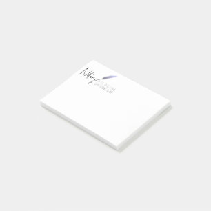 Notas Post-it® Notario simple morado y blanco Minimalista moderno