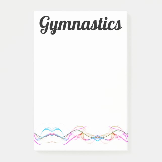 Notas post-it - Notas de gimnasia 4" x 6" (Anverso)