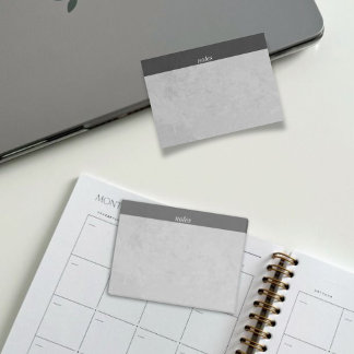 Notas Post-it® 'Notas' grises mínimas para Office y uso personal 