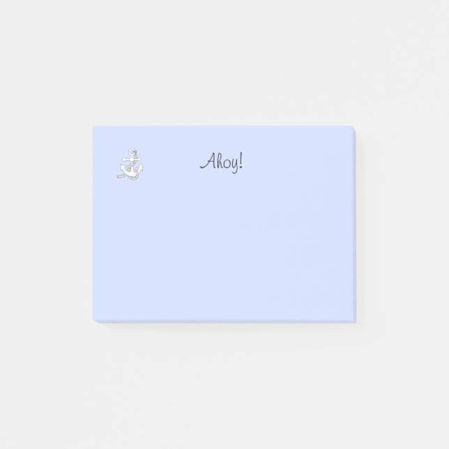 Notas Post-it® Note Pad - Ahoy con Anchor (Anverso)