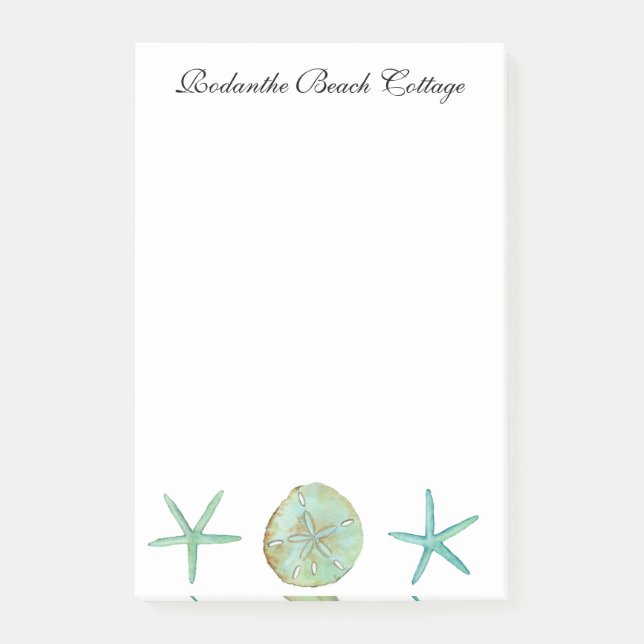 Notas Post-it® Notepad de acuarela Starfish personalizado (Anverso)