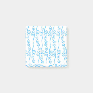 Notas Post-it® Notepad de Blue Swirls