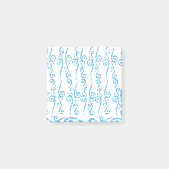 Notas Post-it® Notepad de Blue Swirls (Anverso)
