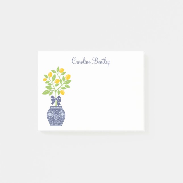 Notas Post-it® Notepad de Chinoiserie Lemon Tree Post-It (Anverso)
