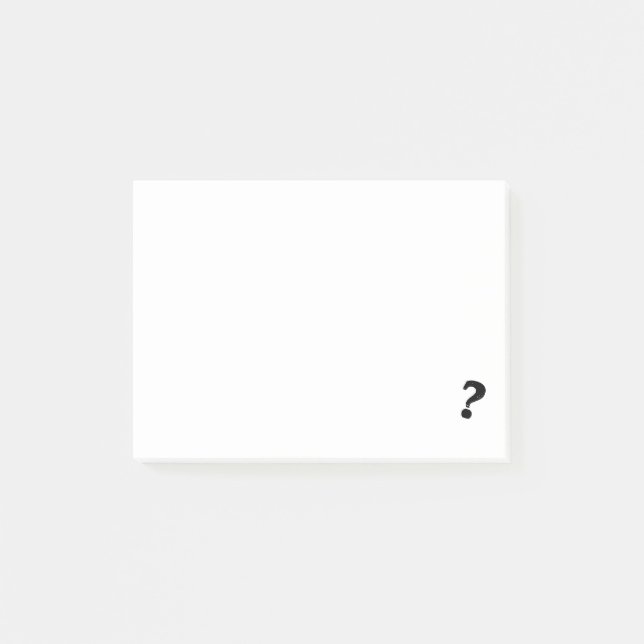 Notas Post-it® Notepad de signo de interrogación (Anverso)