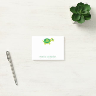 Notas Post-it® Notepad de tortuga verde suave de los estudiantes