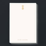 Notas Post-it® Notepad elegante de piña dorada<br><div class="desc">Elegante piña dorada. Para obtener material de marketing adicional,  diseño personalizado o solicitud de logotipo,  póngase en contacto conmigo en maurareed.designs@gmail.com y responderé en el plazo de 24 horas. Para envíos,  las consultas de stock de tarjetas y precios contacte directamente con Zazzle.</div>