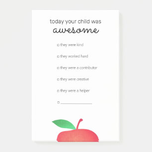 Notas Post-it® Notepad magnético de Apple Teacher Report