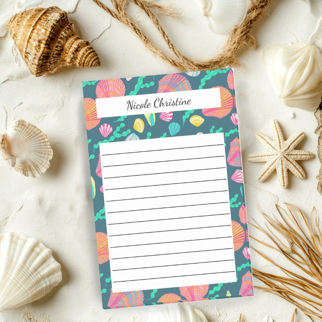 Notas Post-it® Notepad PERSONALIZADO de playas tropicales de alga (Seashells & Seaweed Tropical Beach CUSTOM Notepad
)
