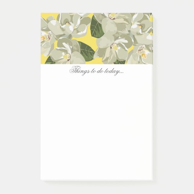 Notas Post-it® Notepad Post-It de Magnolias del Sur (Anverso)