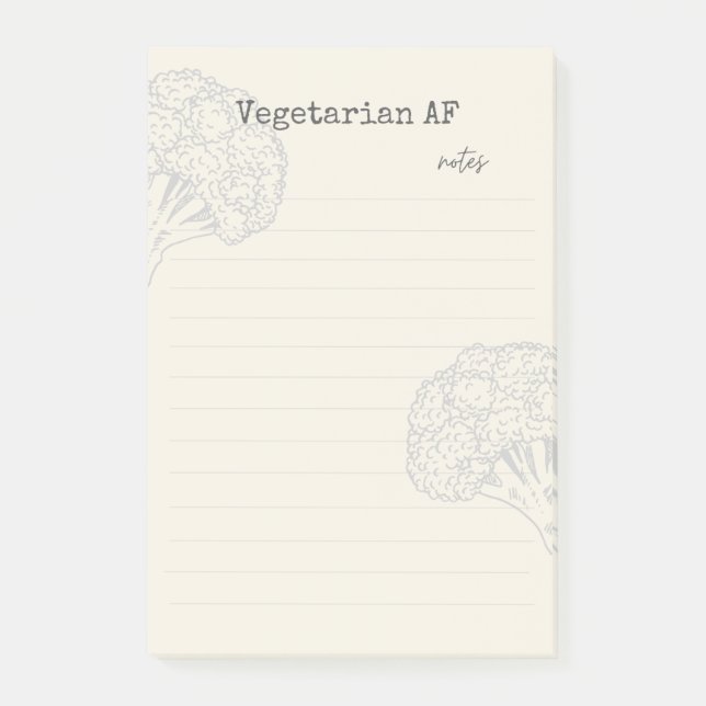 Notas Post-it® Notepad Vegetario AF (Anverso)