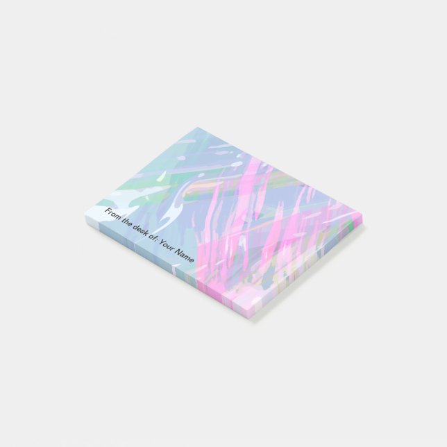 Notas Post-it® Notepads pegajosos de Office abstracto moderno (En perspectiva)