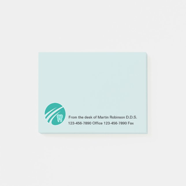 Notas Post-it® Notepads pegajosos de Office editable para Dentist (Anverso)