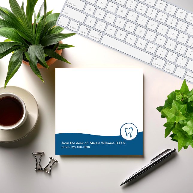 Notas Post-it® Notepads pegajosos de oficina moderna de dentista (Subido por el creador)