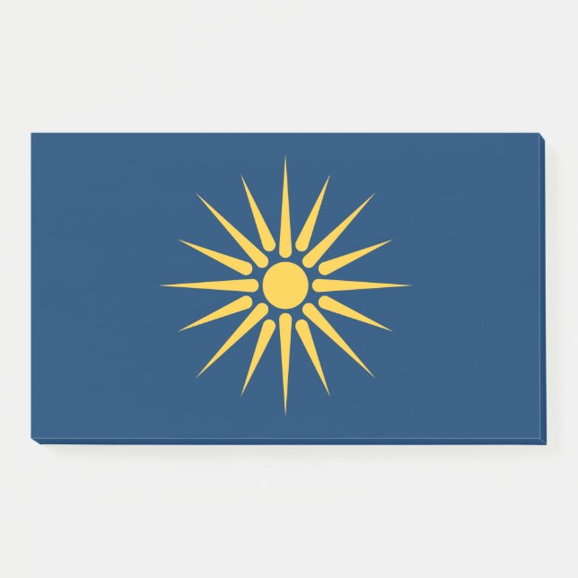 Notas Post-it® Notes with flag of Macedonia, Greece (Anverso)