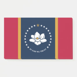 Notas Post-it® Notes with flag of Mississippi State, USA