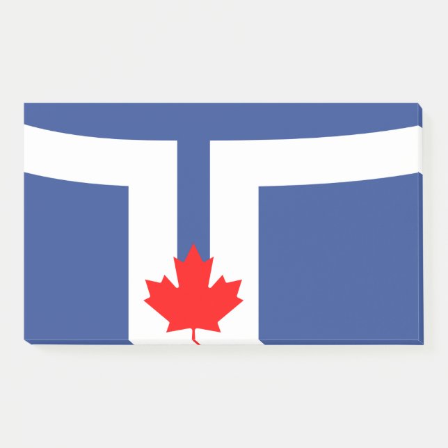 Notas Post-it® Notes with flag of Toronto, Canada (Anverso)