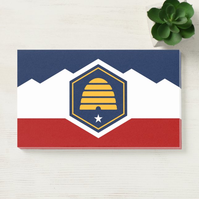 Notas Post-it® Notes with new flag of Utah, USA (Oficina)