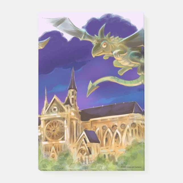 Notas Post-it® Notre Dame Notes 4" x 6" (Anverso)