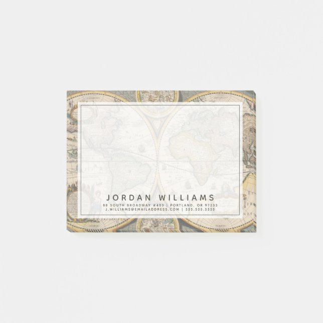 Notas Post-it® Nova Totius Terrarum Orbis Geographica (Anverso)