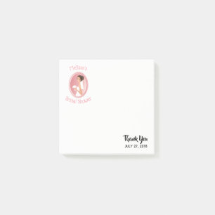 Notas Post-it® Novia en un velo con Bouquet Bridal Shower