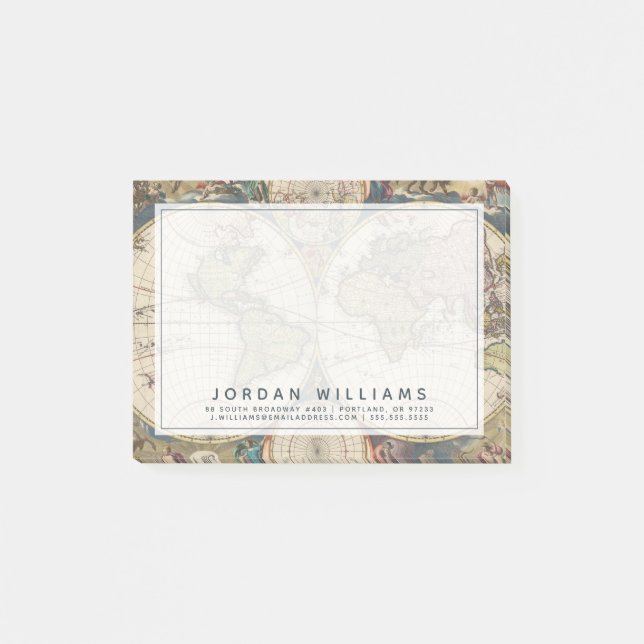 Notas Post-it® Novissima Tocio Terrarum Orbis Tabula (Anverso)