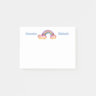 Notas Post-it® Nube arcoiris cúrcuma Agrega tu nombre Niños
