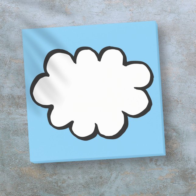 Notas Post-it® Nube de burbuja de pensamiento simple moderna (Cute Simple Modern Cloud Think Bubble Post-it Notes)