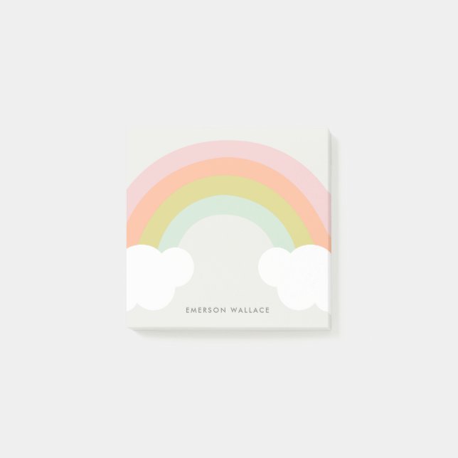 Notas Post-it® Nube Linda Arcoíris Pastel (Anverso)