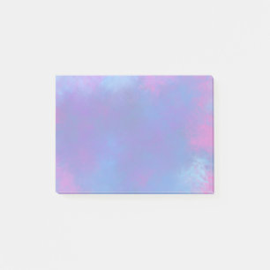 Notas Post-it® Nubes abstractas en rosa morado y azul