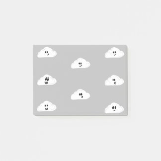 Notas Post-it® nubes con el gris de las caras (2)