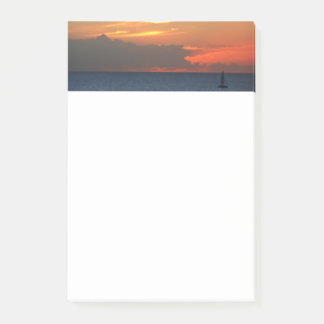 Notas Post-it® Nubes de atardecer y navegación marítima