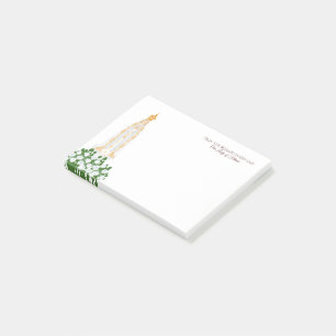 Notas Post-it® Nuestra Señora de Fátima y rosas blancas