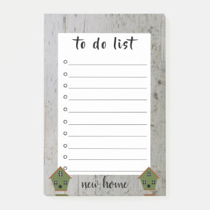Notas Post-it® Nuevo birdhouse móvil casero del driftwood para