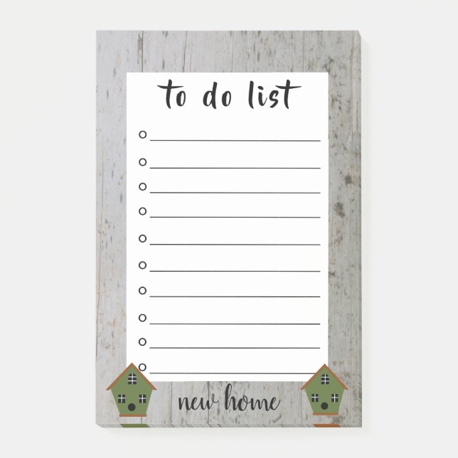 Notas Post-it® Nuevo birdhouse móvil casero del driftwood para (Anverso)