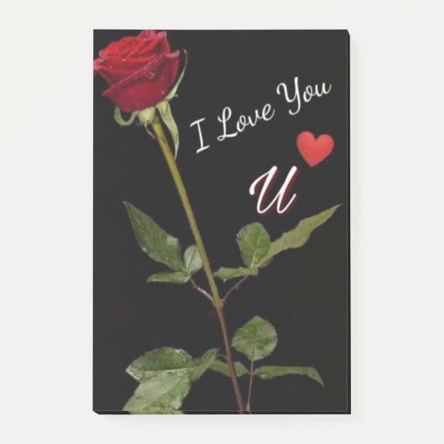 Notas Post-it® Nuevo disino enamorado  (Anverso)