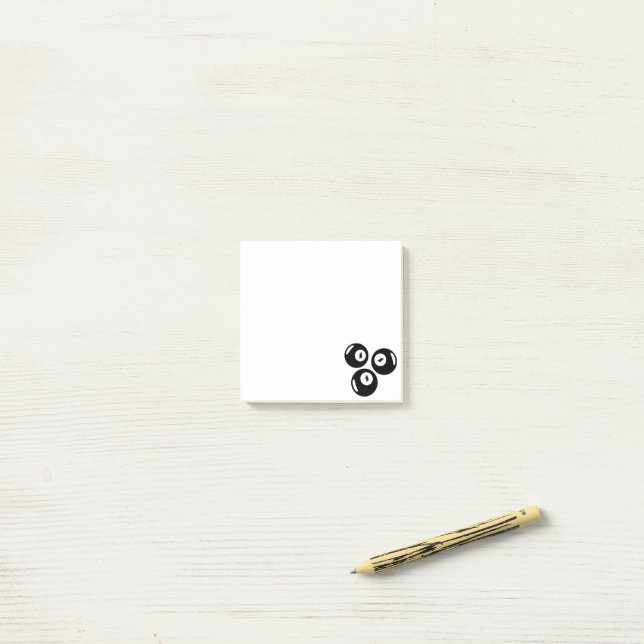 Notas Post-it® Número de la suerte 111 Bolas Negras (Escritorio)