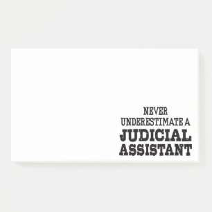 Notas Post-it® Nunca subestimes a un asistente judicial