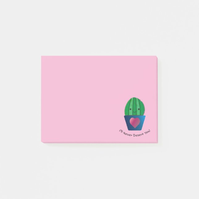 Notas Post-it® Nunca te desataré Cactus (Anverso)