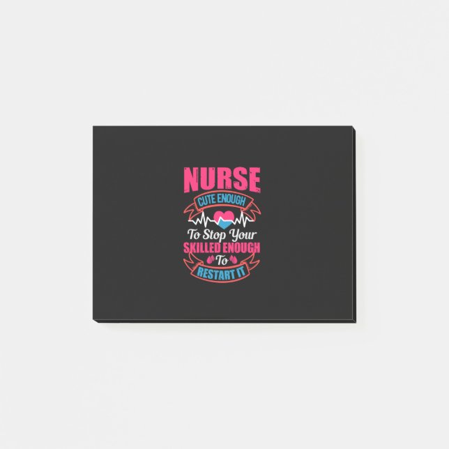 Notas Post-it® Nurse Gift | Enfermera Lo Suficiente Para Detenert (Anverso)