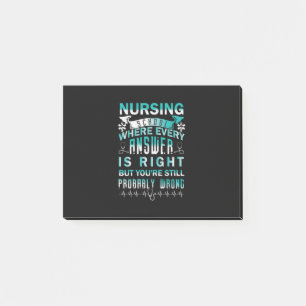 Notas Post-it® Nurse Gift Escuela de Enfermería donde cada