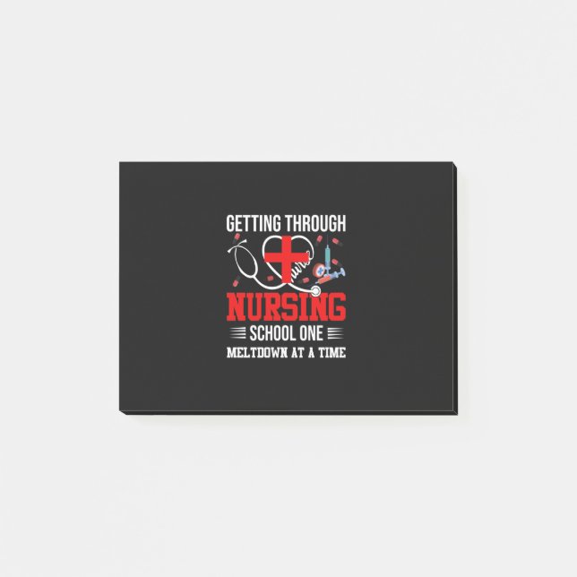 Notas Post-it® Nurse Gift | Getting Through Nursing School One (Anverso)