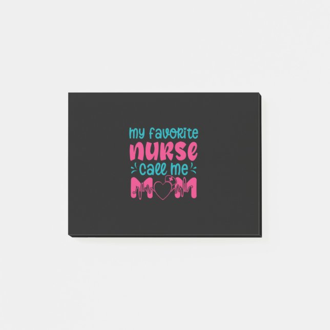 Notas Post-it® Nurse Gift | My Favorite Nurse Care Me Mom (Anverso)