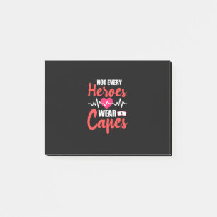 Notas Post-it® Nurse Gift No todos los héroes llevan gorras