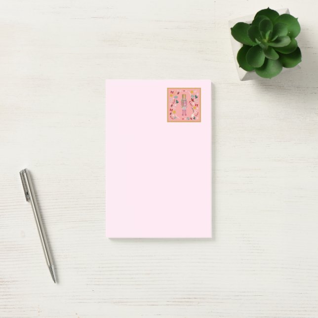 Notas Post-it® Nutcracker rosa (Oficina)