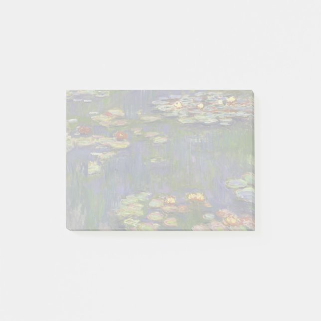 Notas Post-it® Obras maestras de nenúfares de Monet (Anverso)