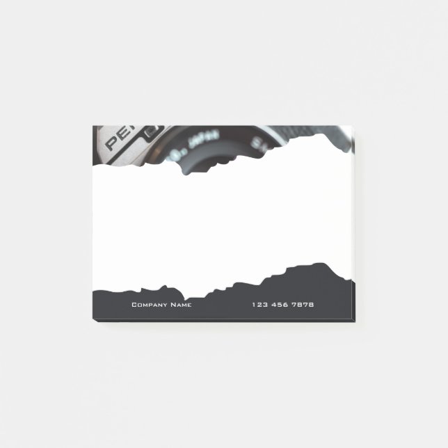 Notas Post-it® Obsequios promocionales para fotógrafos Blanco Neg (Anverso)